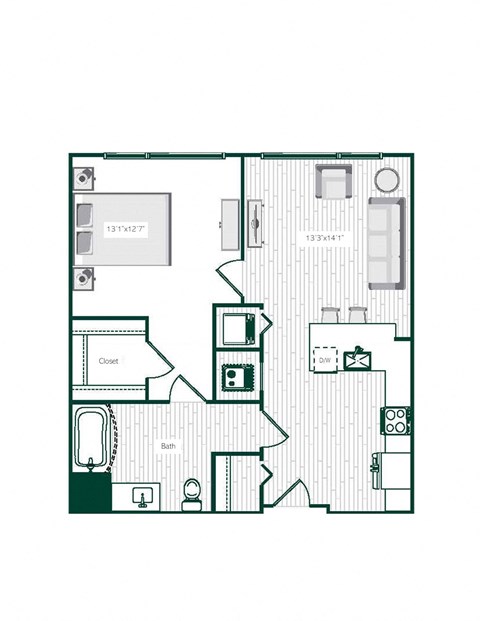 The Pine Floor Plan at Vida Kannapolis, Kannapolis, North Carolina